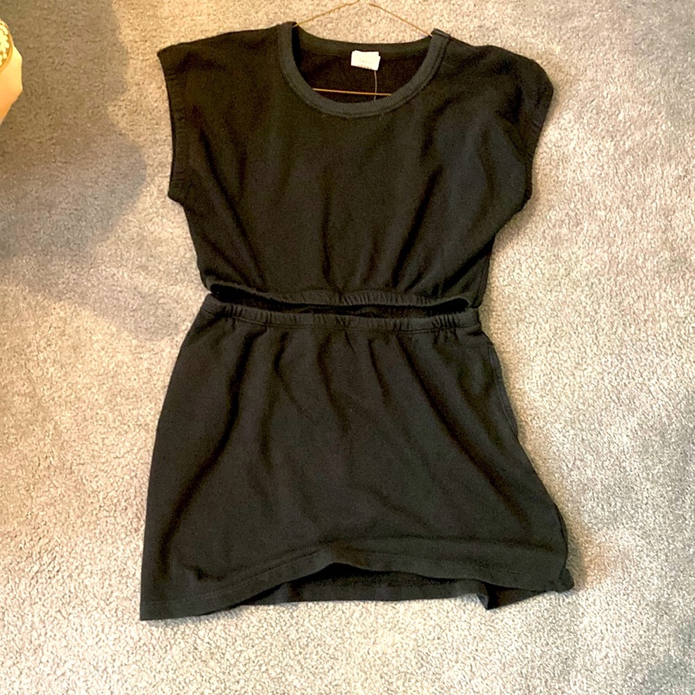 Offline by Aerie mini dress. Black fleece cut out dress
